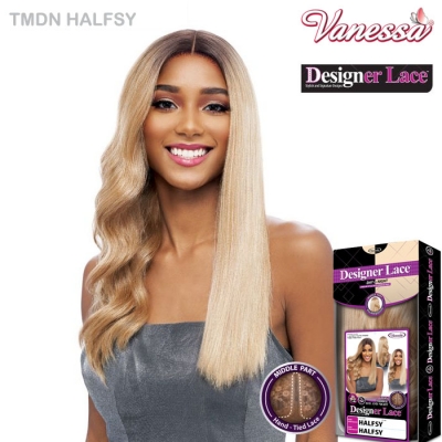 Vanessa Human Hair Blend Designer Lace Front Wig - TMDN HALFSY